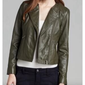 Joie Lamb Leather Biker Jacket S